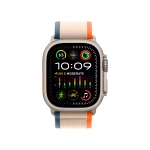 Apple Watch Ultra 2, 49 мм, корпус из титана, ремешок Trail цвета «оранжевый/бежевый»