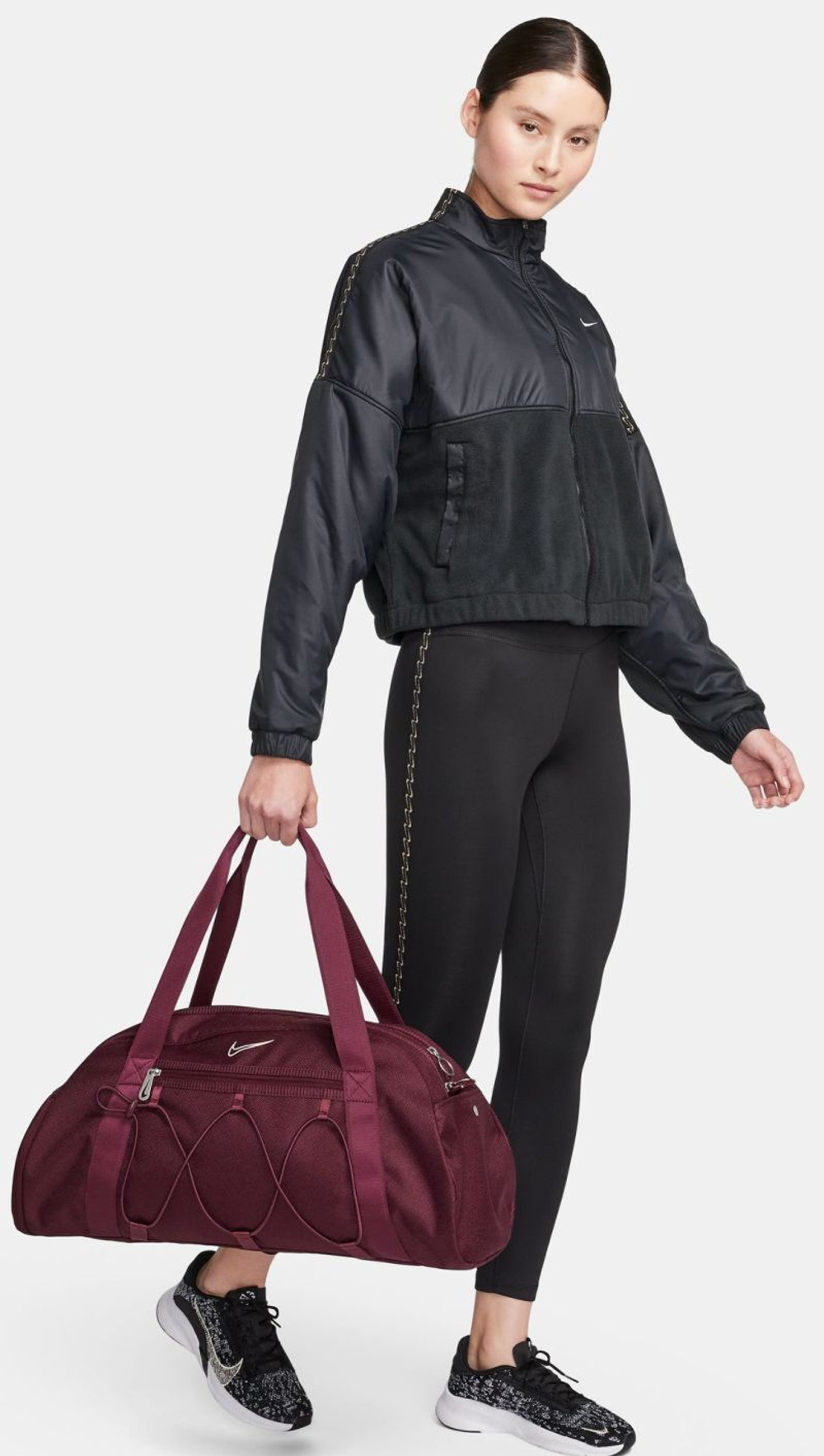 Сумка спортивная Nike One Club Training Duffel Bag - night maroon/night maroon/guava ice