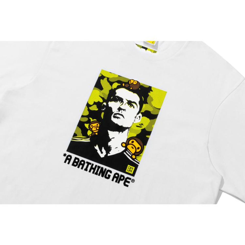 A Bathing Ape Bathing Ape Cr7 Life Collaboration Fw25 Футболка белый