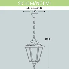 Уличный светильник подвесной Noemi E35.121.000.AYH27 Fumagalli