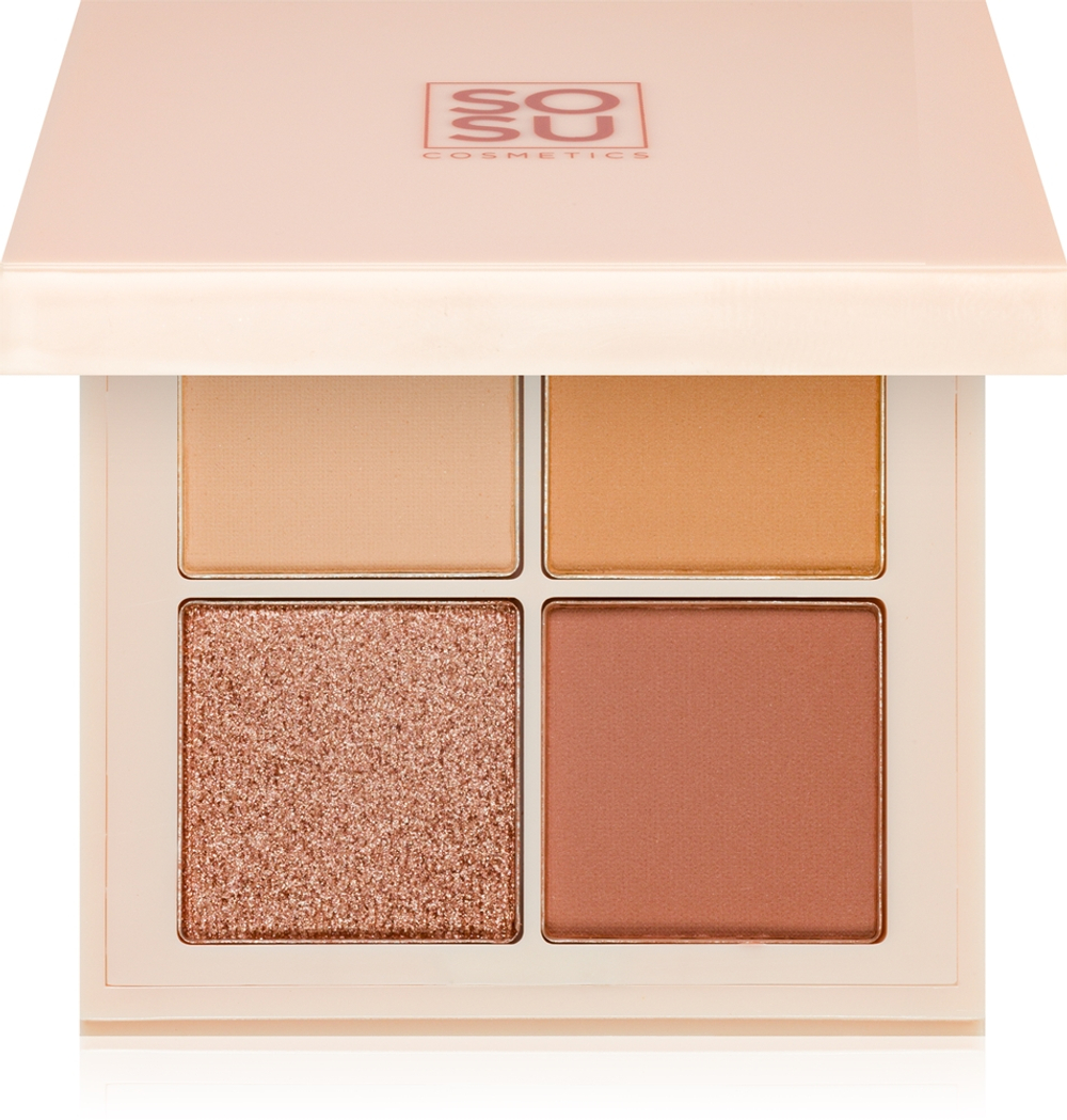 SOSU Cosmetics Eyeshadow Quad - Палетка теней для век оттенок Nude, 4 g