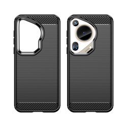 Чехол с дизайном в стиле карбон на Huawei Pura 70 Ultra, мягкий отклик кнопок, серия Carbon от Caseport