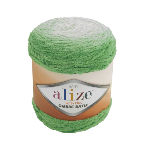 ALIZE "SOFTY PLUS OMBRE BATİK", 100% микрополиэстер, 500 гр. 600 м, Зеленый