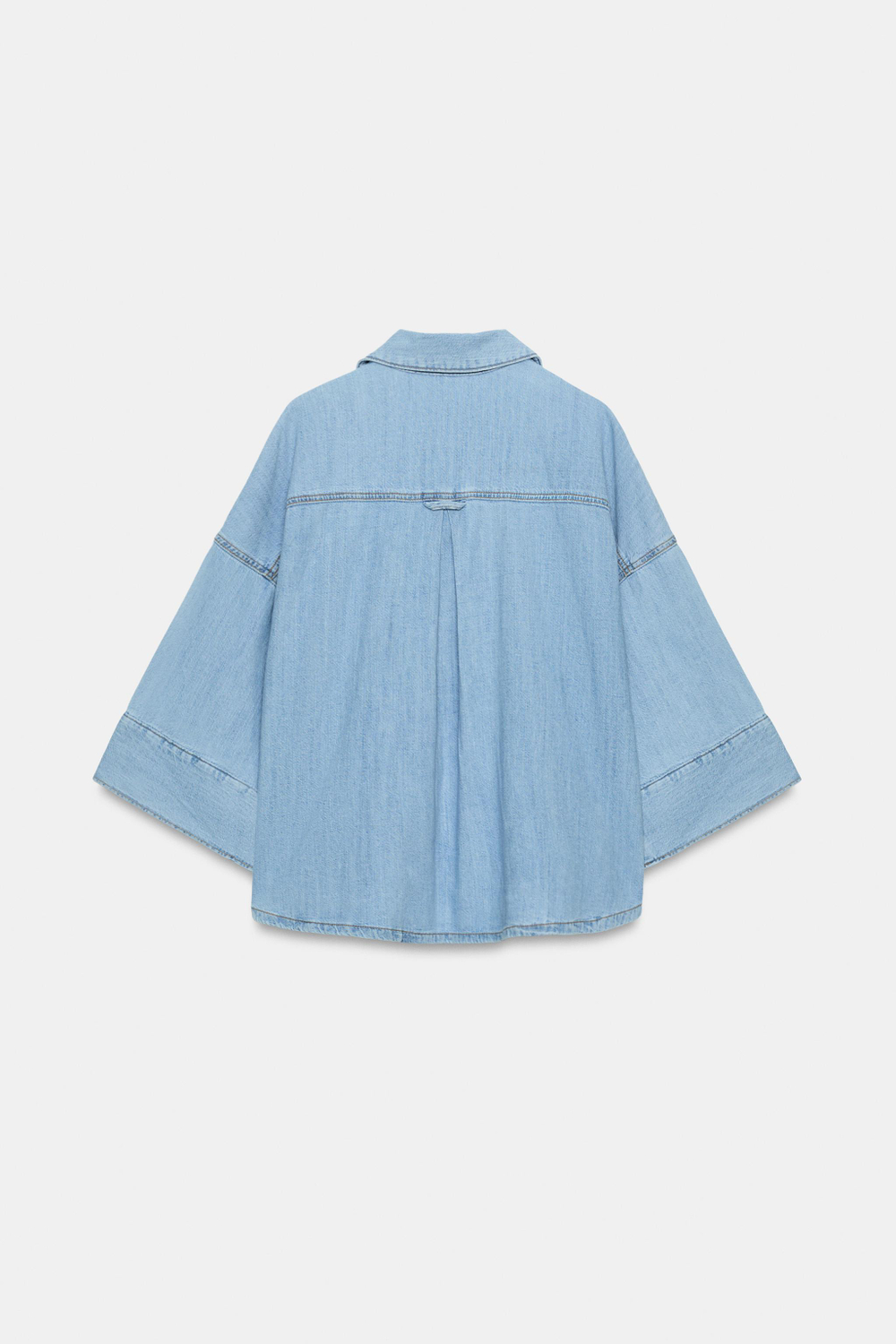 ДЖИНСОВАЯ РУБАШКА Z1975 С ШИРОКИМИ РУКАВАМИ — ZARA