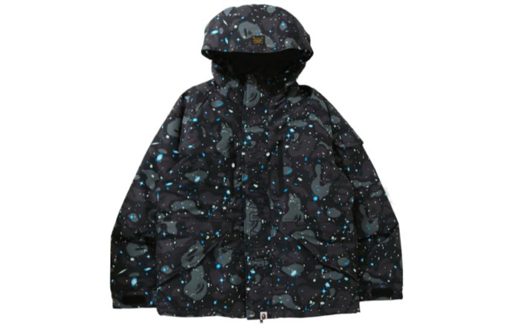 A Bathing Ape Space Camo Military Loose Fit Худи Down Куртка