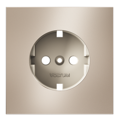 Накладка для розетки с заземлением Voltum S70 METAL (платина) VLSM000610