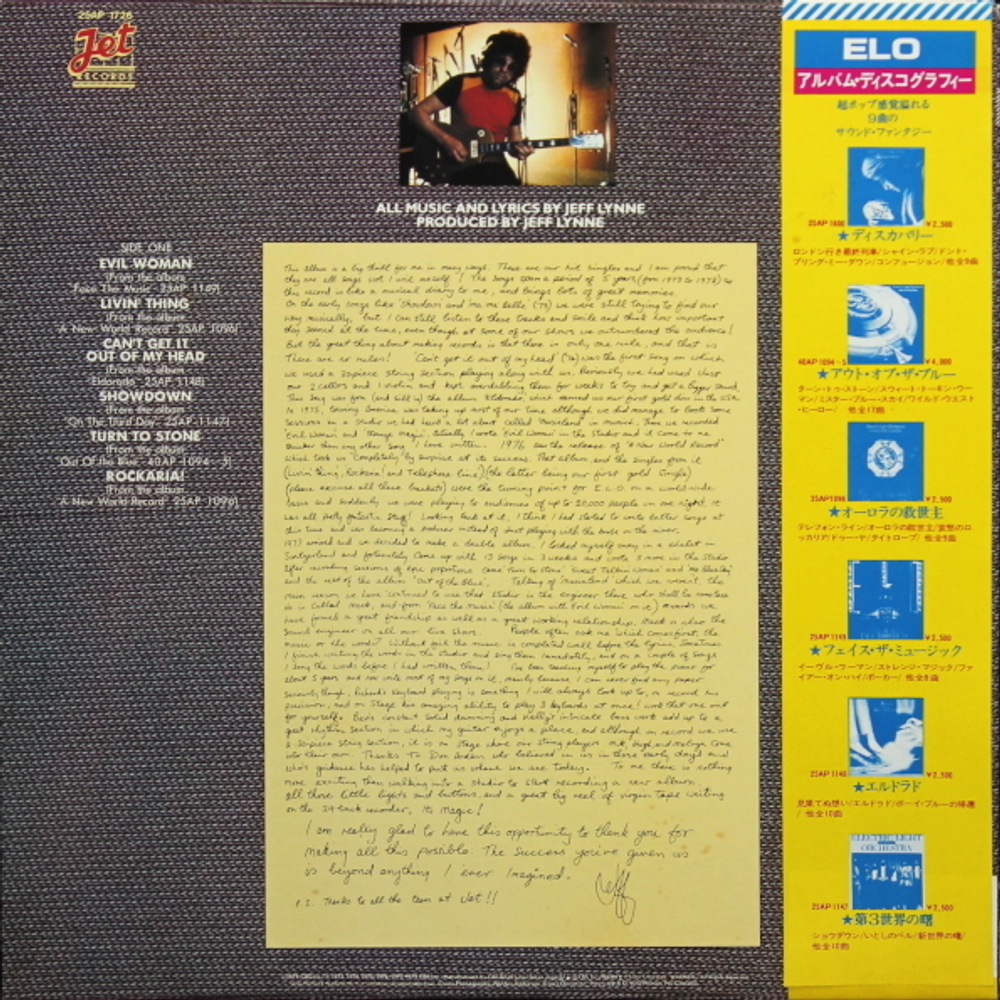 Electric Light Orchestra / ELO's Greatest Hits (LP)