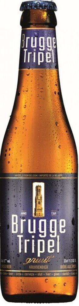 Пиво Брюге Трипель / Brugge Tripel 0.33 - стекло