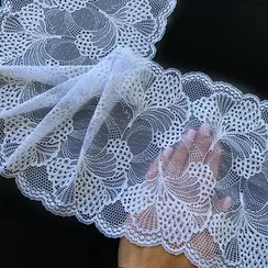 Кружево эластичное белое 19 см