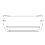 Полотенцедержатель Cezares Liner LINER-THD-60-GM двойной Оружейная сталь