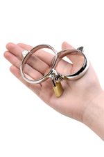 Наручники Toyfa Metal серебристые 11 см