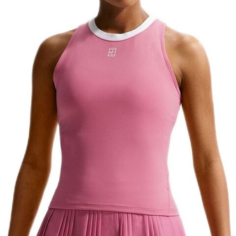Женский топ теннисный Nike Court Advantage Dri-Fit Tennis - peony/white