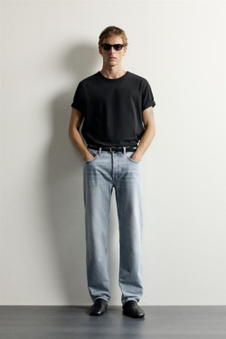 ZARA ДЖИНСЫ STRAIGHT LEG, СИНИЙ
