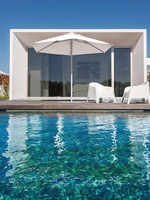 Зонт профессиональный Ø2.5 м Scolaro Lido Starwhite, титан, белый