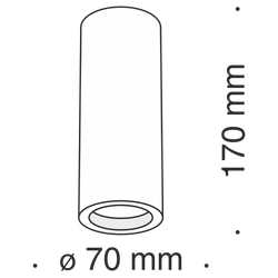 Потолочный светильник Technical C004CW-01W