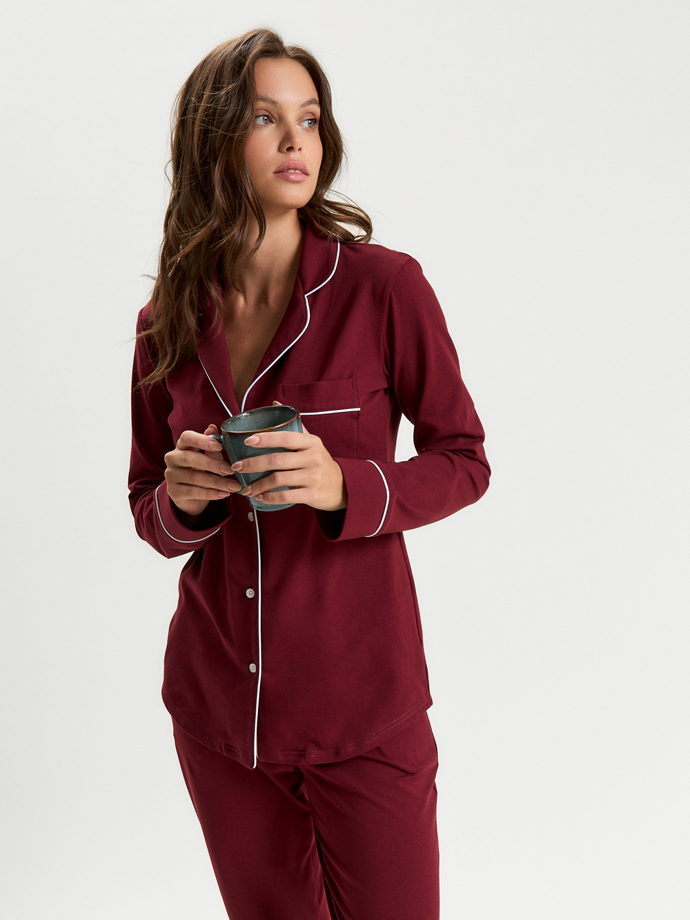 Пижама женская Ihomewear English Bordo