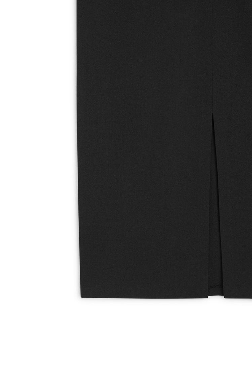 Massimo Dutti Эластичная юбка миди - Limited Edition, черный меланж