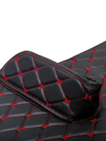 Ковры 3D FAW J7 (экокожа, черный, красная строчка)