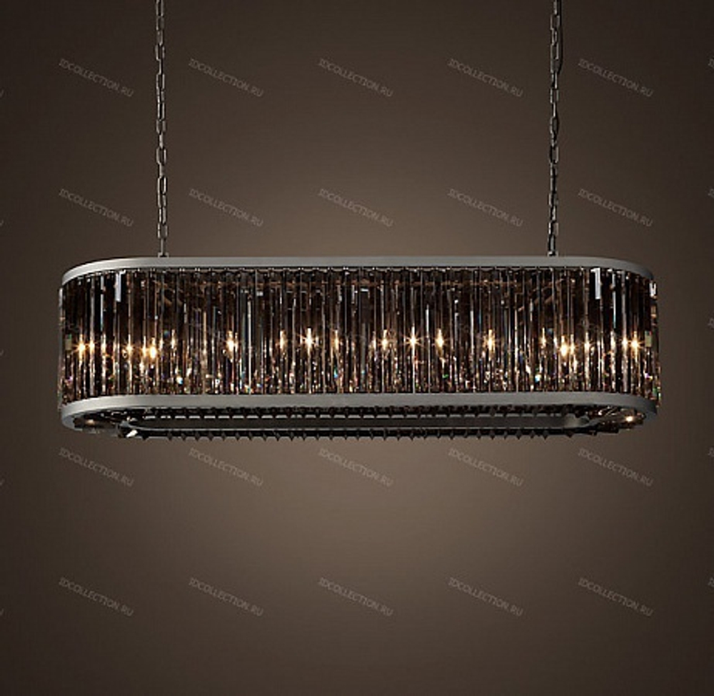 Люстра WELLES SMOKE CRYSTAL RECTANGULAR Restoration Hardware