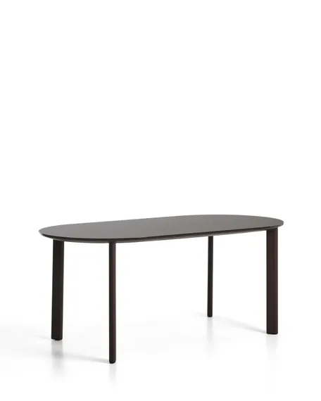 Уличный стол Erice из алюминия и закаленного стекла коричневого цвета, 180 x 90 см