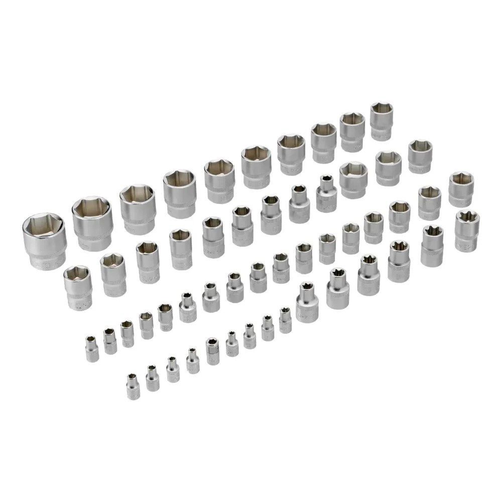 Набор инструментов, 1/2", 1/4", 3/8", CrV, S2, пластиковый кейс, 144 предмета Denzel
