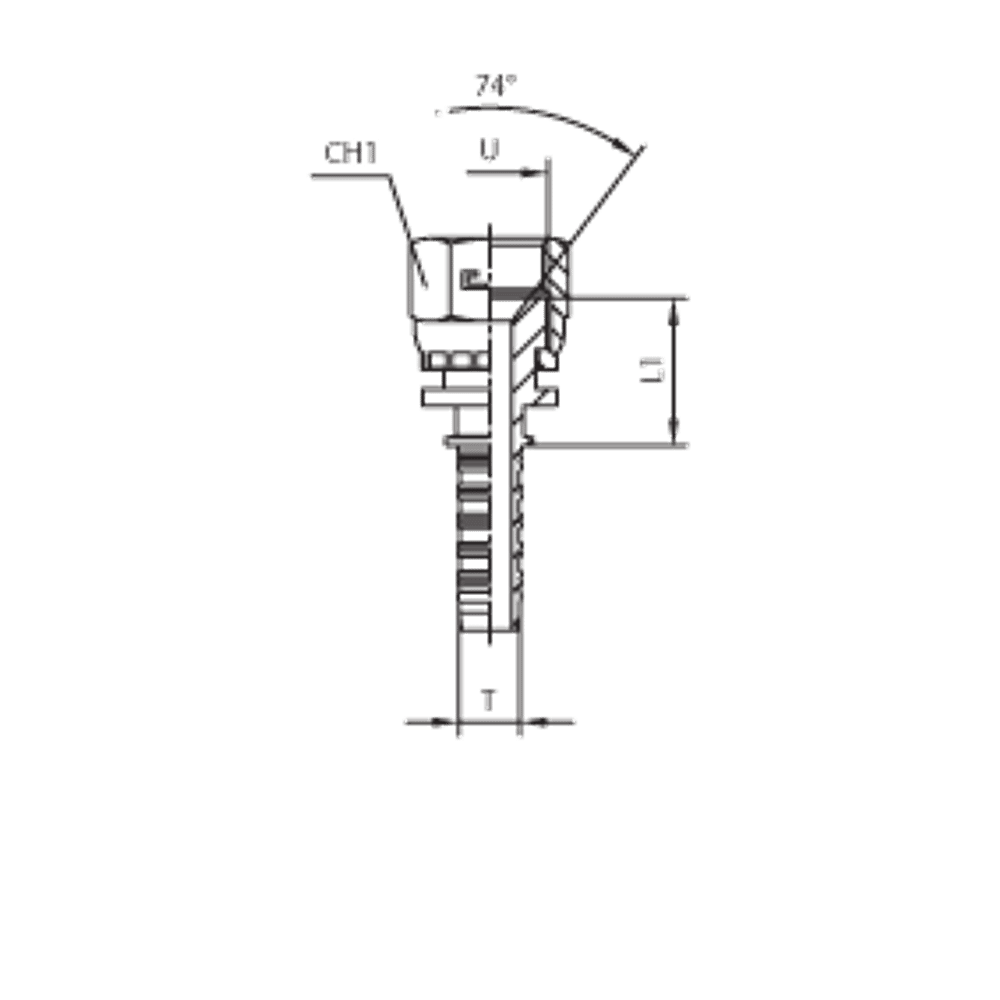 Фитинг DN 12 JIC (Г) 3/4