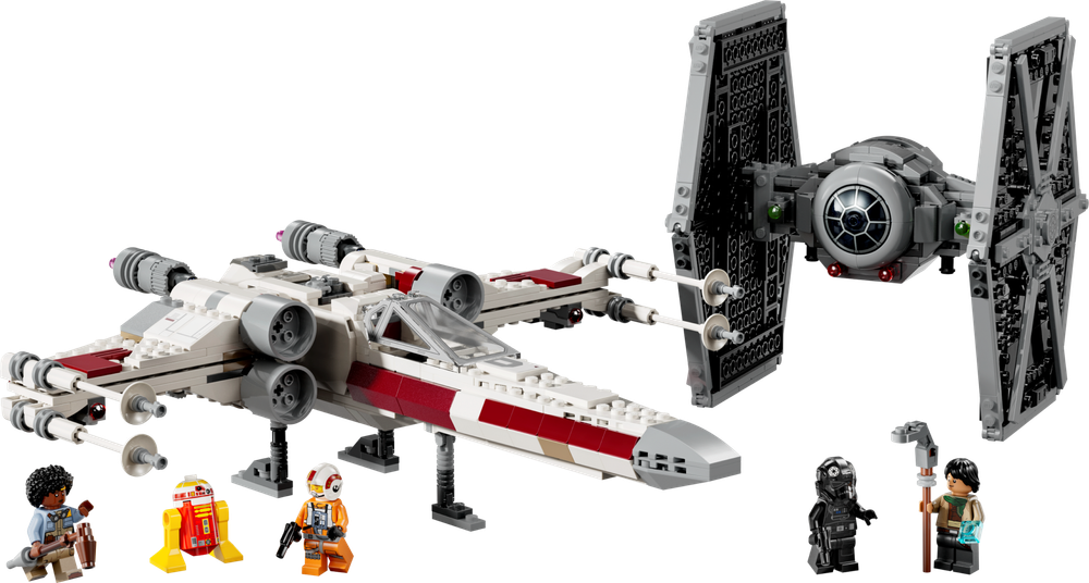 Конструктор Лего Звёздные войны TIE-истребитель и гибрид X-Wing 75393 | LEGO Star Wars Fighter Mash-up 1063 детали 9+