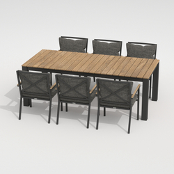 Стол обеденный ТЕЛЛА XL из тика 300x100
