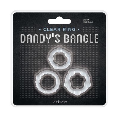 Набор из 3 прозрачный эрекционных колец KIT 3 COCK RING BE ON THE BALL CLEAR (Цвет: прозрачный)