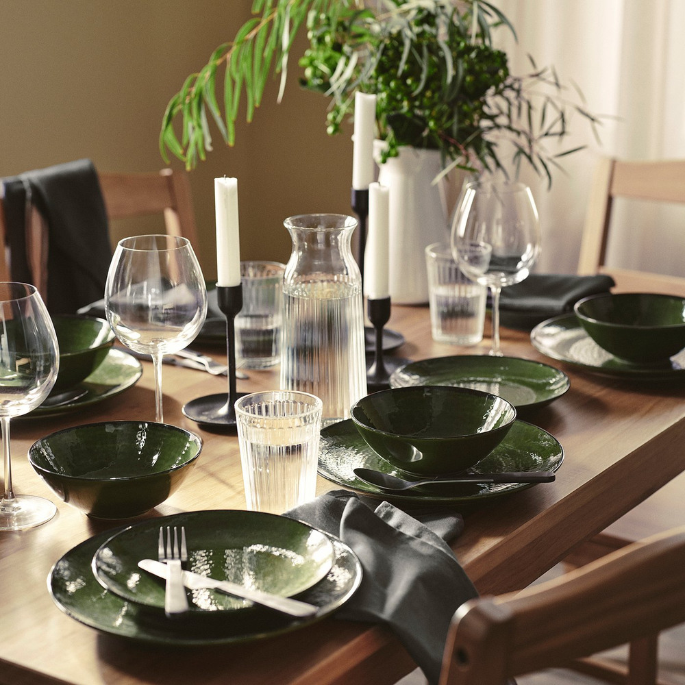 IKEA PELARKAKTUS  (ИКЕА ПЕЛАРКАКТУС)  -  Тарелка десертная - зелёный, 20 см