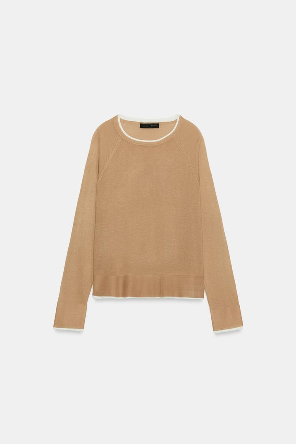 ZARA ТРИКОТАЖНЫЙ ДЖЕМПЕР, РЫЖЕВАТО-КОРИЧНЕВЫЙ