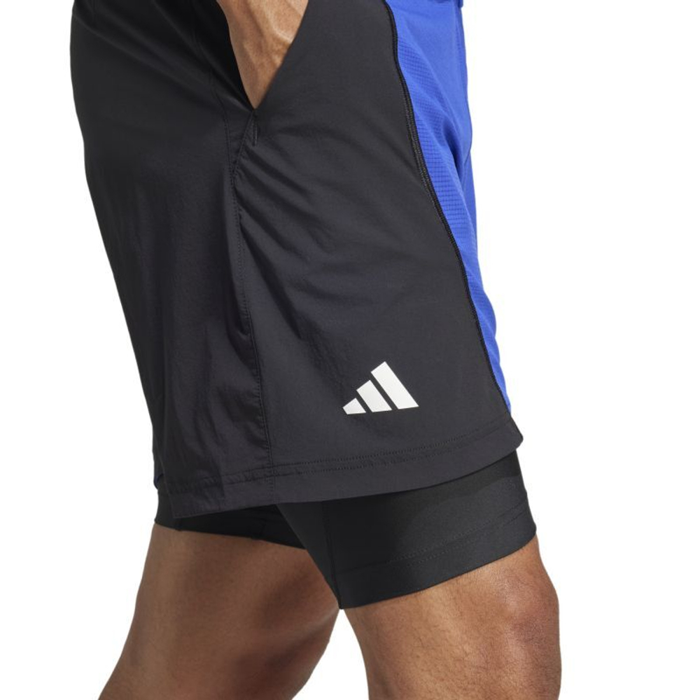 Мужские теннисные шорты Adidas Shorts and Inner Tights Set - разноцветный