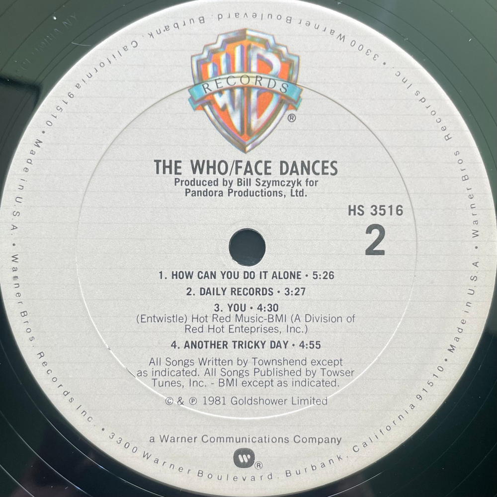 The Who ‎– Face Dances (США 1981г.)
