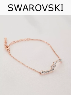 Браслет Млечный путь с белыми кристаллами Swarovski