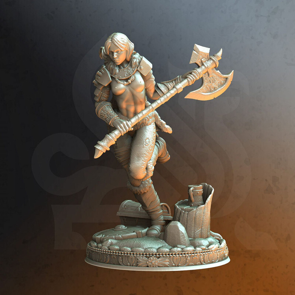 Человек Воин Паладин Варвар Файтер Рыцарь миниатюра для dnd, днд, pathfinder, фентези, Настольная игра, НРИ, Варгейм, РПГ