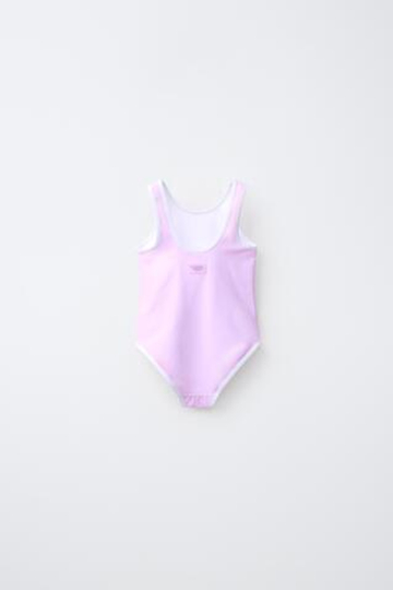 ZARA КУПАЛЬНИК С ПРИНТОМ «ЦИРК», РОЗОВЫЙ/ЛИЛОВЫЙ