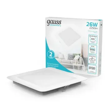 Встраиваемый светодиодный светильник 26W 4000K 998520224 белый Elementary Downlight Gauss