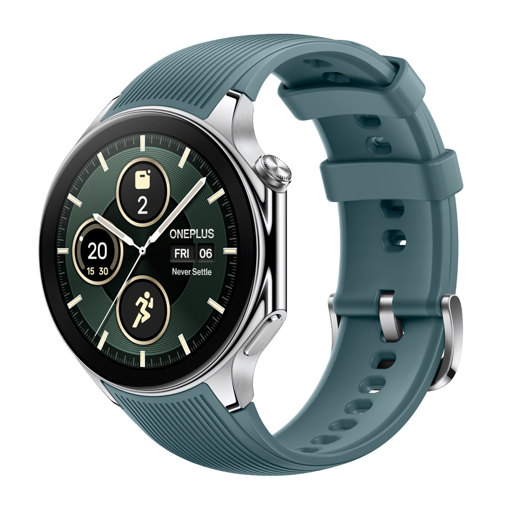 Умные часы OnePlus Watch 2, Wi-Fi, 1.43", Radiant Steel (Зеленый)