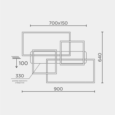 Потолочный cветильник LED4U L11046-4 BK