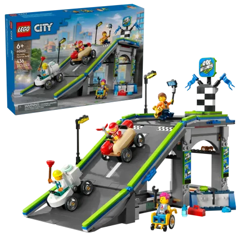 Конструктор LEGO City 60460 Никаких ограничений: Трасса для гоночных автомобилей с рампой