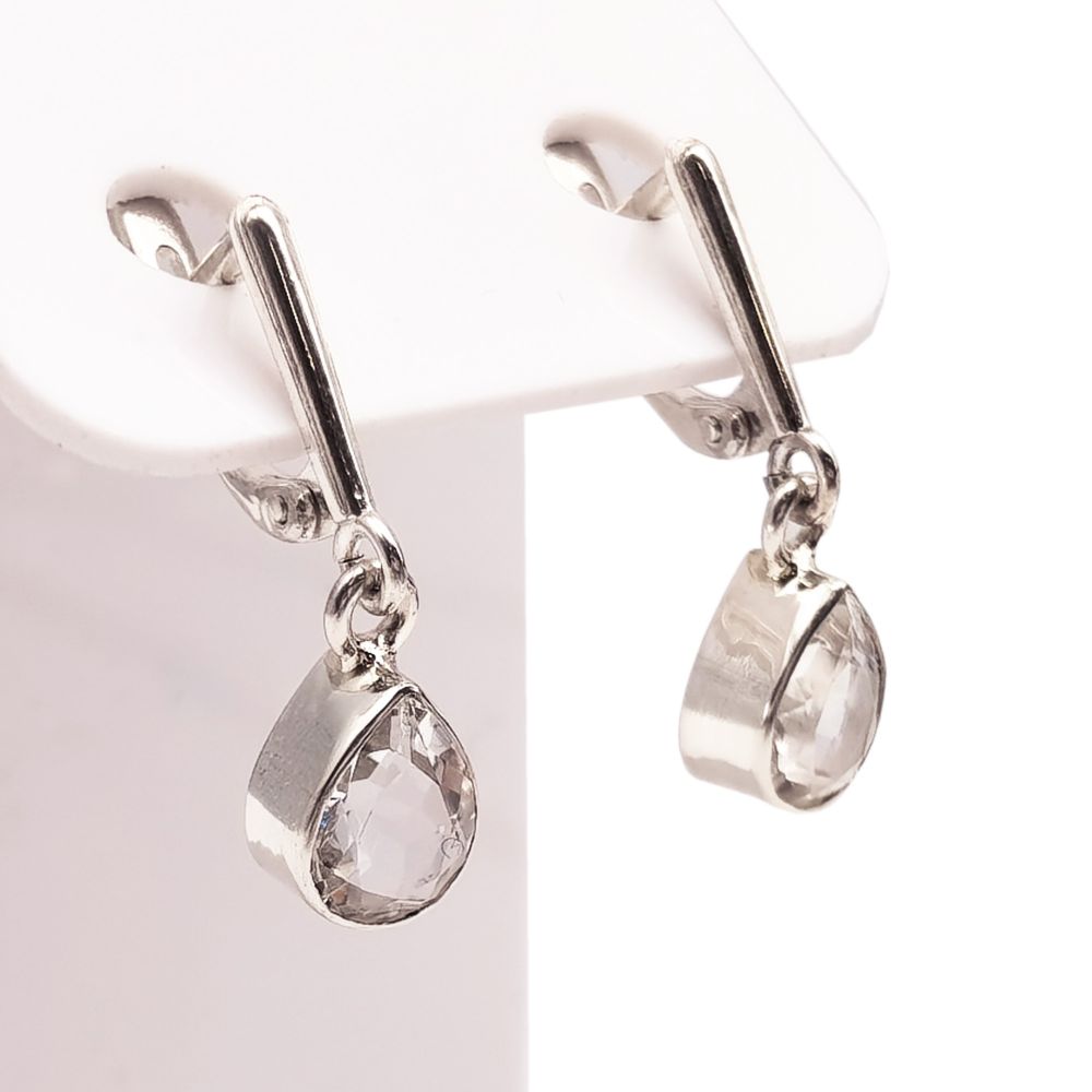 Серьги из Горного хрусталя, Серебро 925 проба