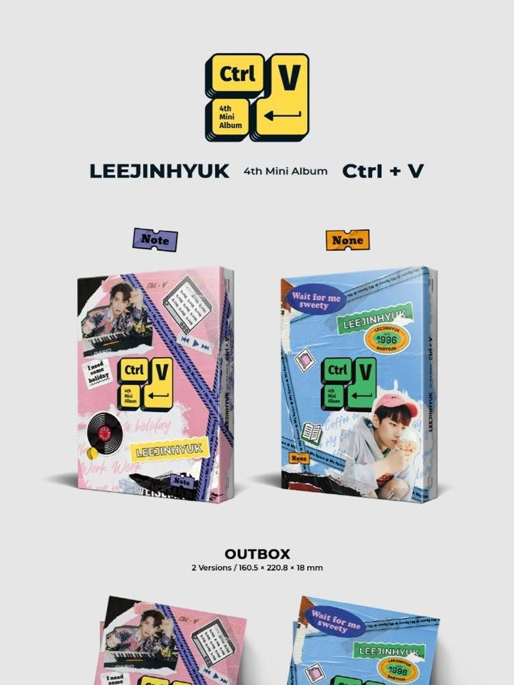 Альбом LEE JIN HYUK - CTRL+V 4th Mini Album 2 Version SET