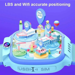 Синий Детский Смарт часы Y31 с GPS и SIM картой, Wifi, камерой, кнопкой SOS, будильником и телефоном / Smart Watch Y31
