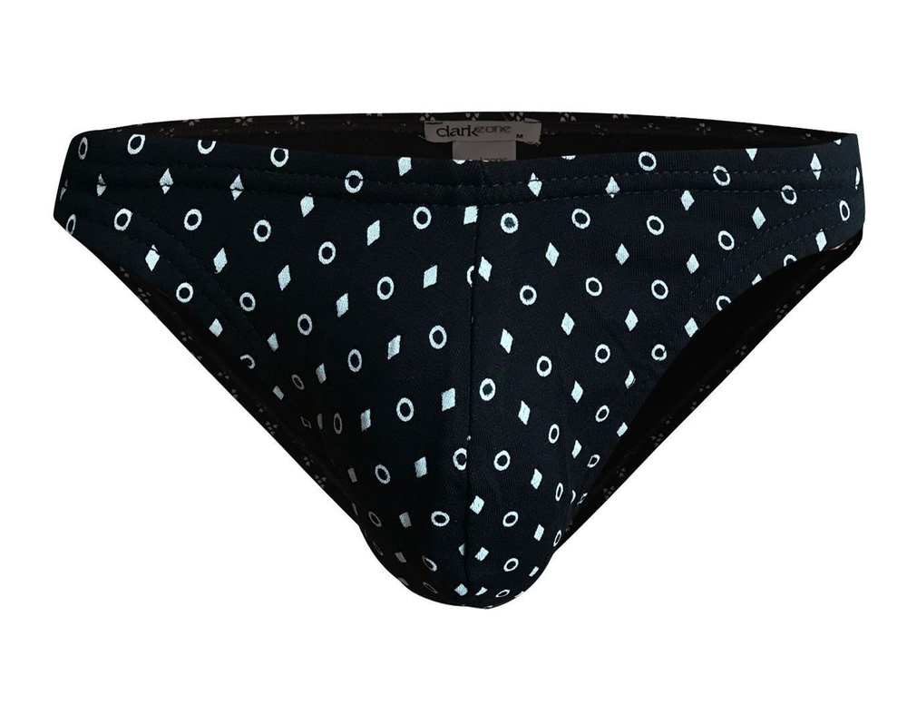 Черные мужские слипы с контрастным принтом (Размер: L) (Цвет: черный)