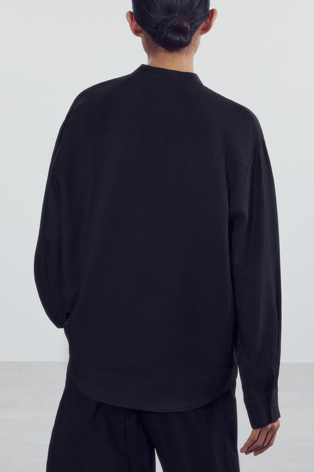 ZARA РУБАШКА НА ЗАПАХ — ZW COLLECTION, ЧЕРНЫЙ