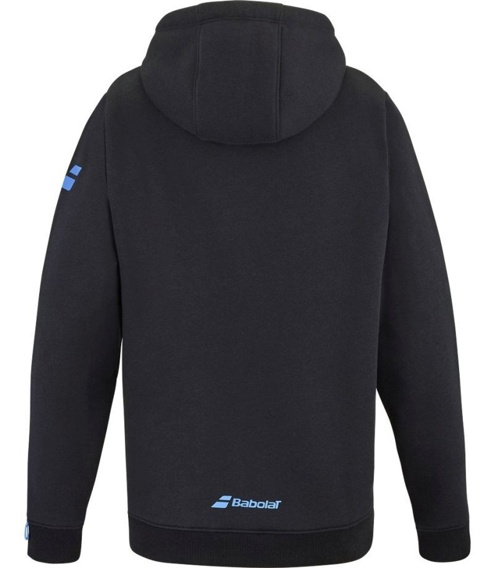 Кофта для мальчика теннисная Babolat Exercise Hood Sweat Junior - черный