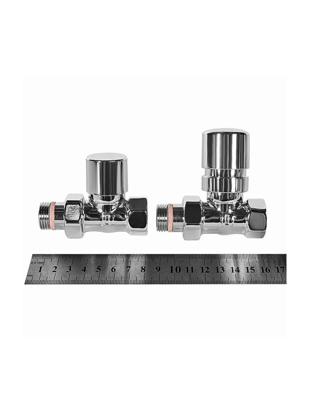 Комплект клапанов термостатический DESIGN 1/2 прямой хром STOUT (SVTDK-0001-000015C)
