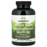 Swanson Vitamins, Мелисса, пассифлора, комплекс для тюбетейки, 180 капсул