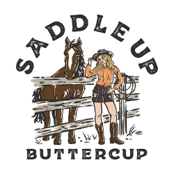 принт с лошадью Saddle up Buttercup
