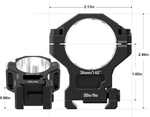 Кольца DISCOVERY 34мм на weaver высокие (7075)